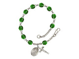 St. Therese of Lisieux Emerald Rosary Bracelet Bliss RB6000EMS-9210