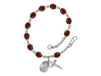 St. Therese of Lisieux Garnet Rosary Bracelet Bliss RB6000GTS-9210