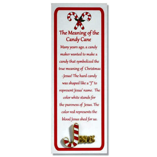 Story of the Candy Cane Lapel Pin with Bookmark
