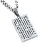 Put on the Armour of Christ Stainless Steel Dog Tag Style Necklace for MEN