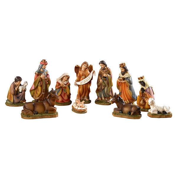 11pc Nativity Set 4.5" Figures by Sacred Traditions TC534