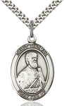 Sterling Silver St. Thomas the Apostle Oval Medal Pendant Necklace by Bliss