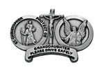 Granddaughter Drive Carefully St. Christopher & Guardian Angel Auto Visor Clip - Made in USA