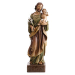 St. Joseph and Child Jesus Val Gardena 22" Statue Avalon Gallery