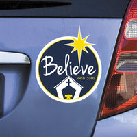 Believe Christmas Auto Magnet John 3:16