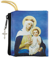 Our Lady of the Rosary Zipper Rosary Case Holder Auton YC303