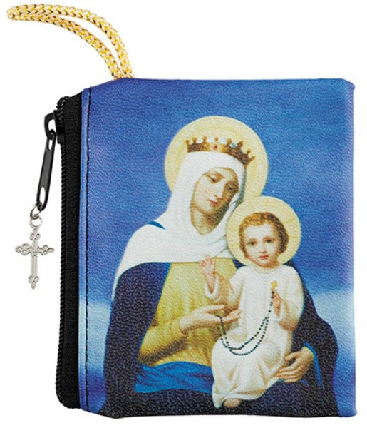 Our Lady of the Rosary Zipper Rosary Case Holder Auton YC303