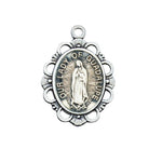 Sterling Silver Our Lady of Guadalupe Medal on 18" Chain by McVan