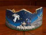 Panorama Nativity with Gold Frankincense & Myrrh - Three King's Gifts
